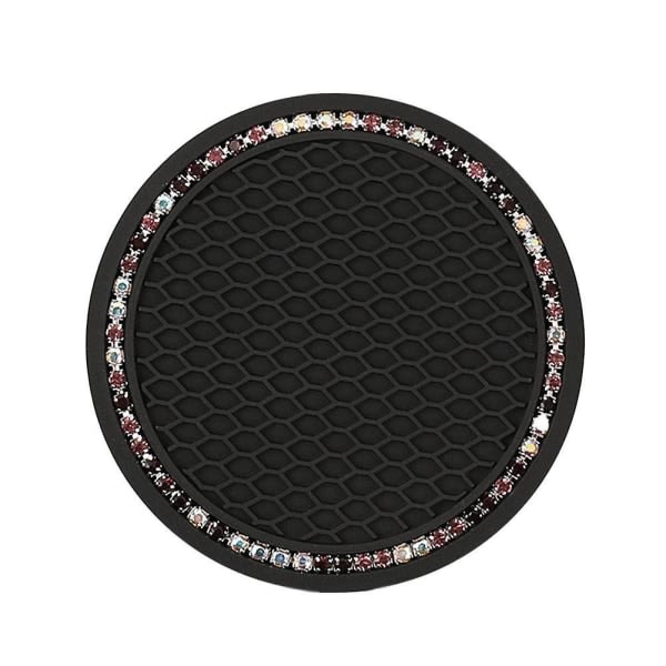 1/2 st Bil Golvmatta Vattenkopp Flaskhållare Anti-Slip Mat Tillbehör - 2 ST Svart Lila