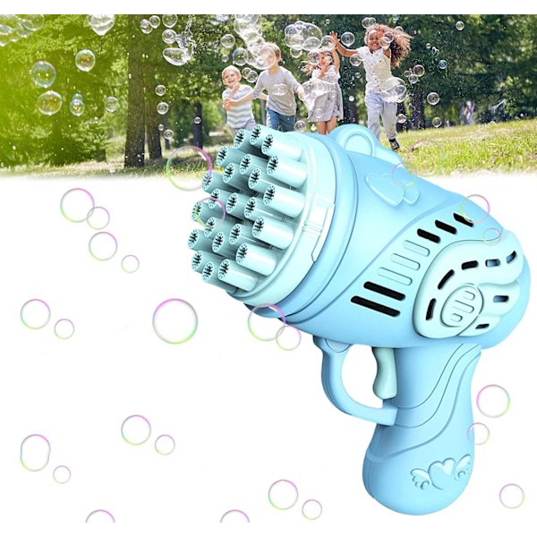 Elektrisk Bubble Machine Leksaker Utomhus Camping Blå