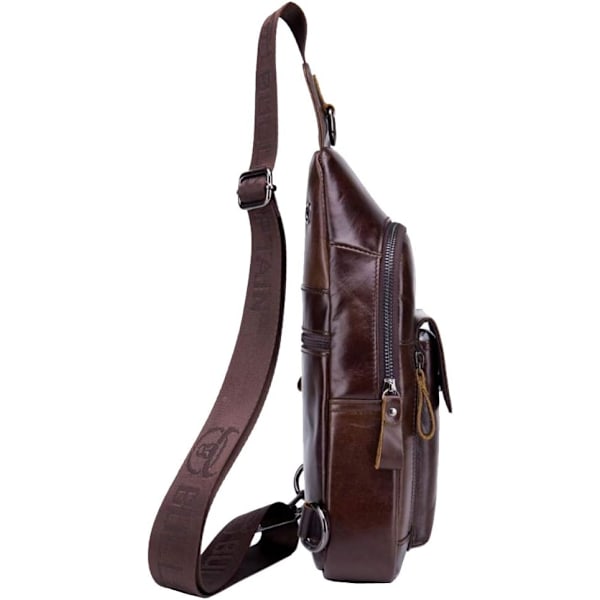 Axelremsväska i läder Crossbody Herr Dam Resor Utomhussporter, Ryggsäck