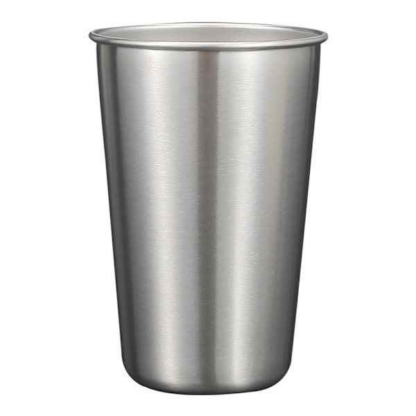 Stapelbara pintkoppar i rostfritt stål, 500 ml återanvändbara stålglas - 5-pack