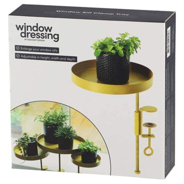 Esschert Design Växtbricka med klämma runt guld m Guld