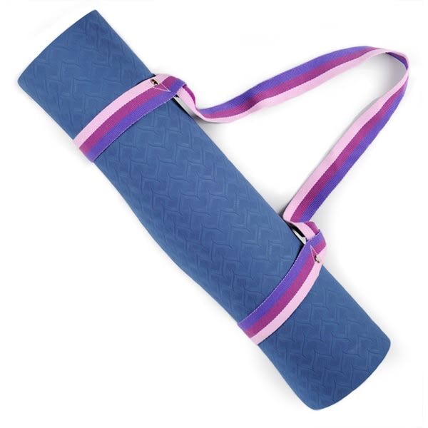 Yogamattrem, justerbar mattsele för att bära, stretcha Fuchsia rosa