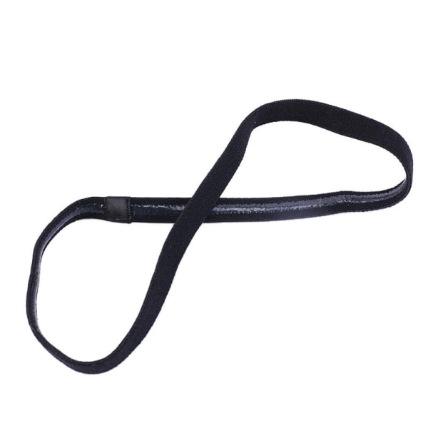 Anti-halk elastiskt pannband Träningspannband (svart)