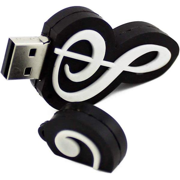 16GB USB 2.0 Music Note Notationsform USB -minne