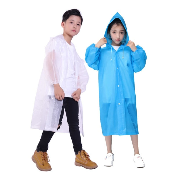Regnrock för barn, [2-pack] EVA Kids Regnrock Återanvändbar Rai