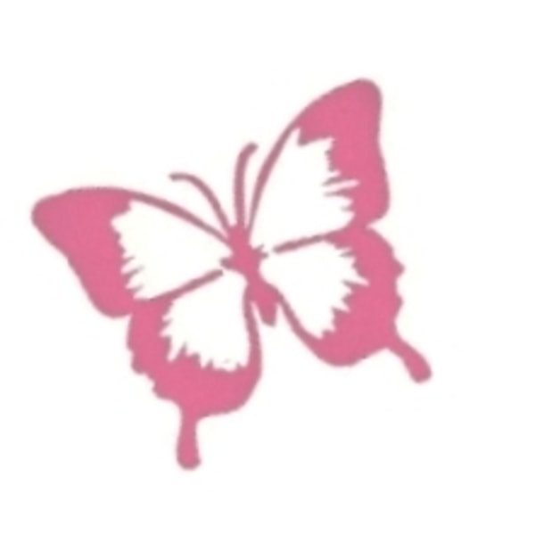 Väggdekal - 12 rosa fjärilar
