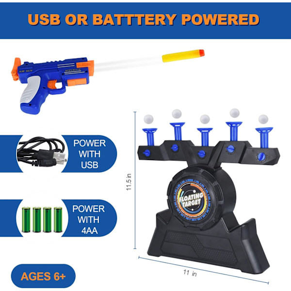 Hover Target Shooting Flytdocka Target Set Elleksak, Kids Foam Dart Exploder