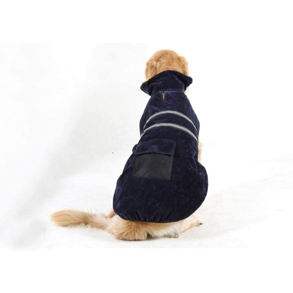 Reflekterande bomullsjacka för hund (Blue-S)