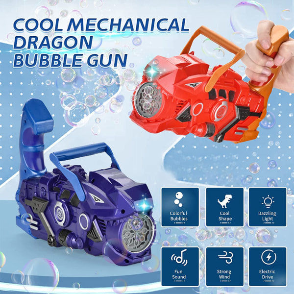 Bubble Gun för barn, för Bubble Party Favors, födelsedag (röd)