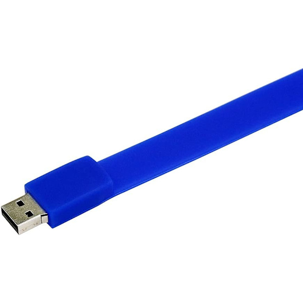 Bärbar vattentät armbandsdesign USB -blixt, blå 16GB