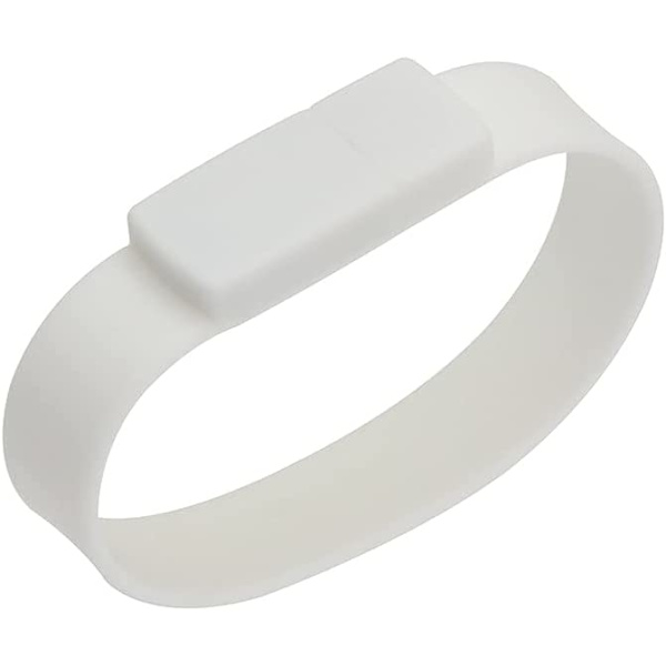 Bärbar vattentät armbandsdesign USB blixt, vit 128GB