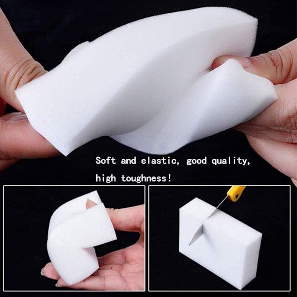100-pack Magic Cleaning Sponge Eraser, Multifunktionella Premium Sponge Foam rengöringsdynor