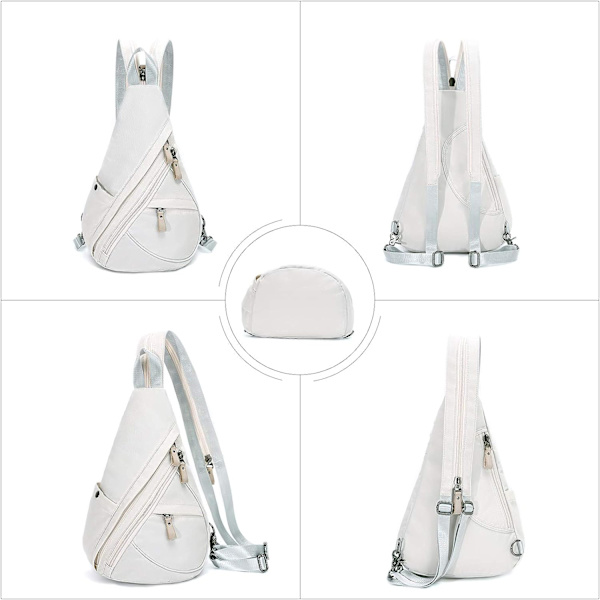Canvas Sling Bag - Liten Crossbody ryggsäck Shoulder Casual Daypack ryggsäck för män kvinnor