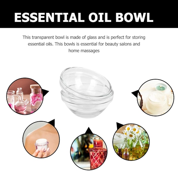 Glas Ansiktsbehandling Mud Bowl Set]10ST Skönhet DIY Omrörningsskålar