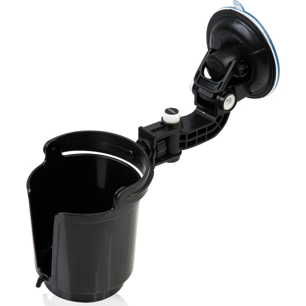Infälld hopfällbar drickshållare, svart, justerbar dryckeshållare i premiumkvalitet för fordon (1-pack)