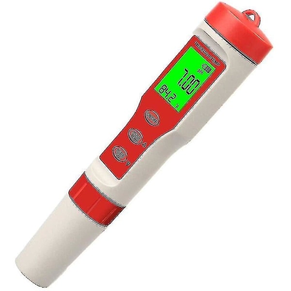2023 Ny bärbar Ph/tds/ec/temp fyra i en testpenna 9908 vattenkvalitetsdetektorkonduktivitet med bakgrundsbelysning