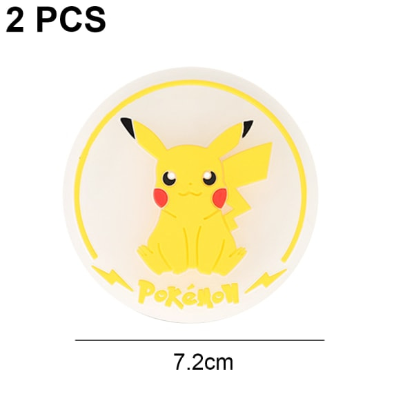 Bilkopphållare Underlägg Absorberande Söt Rolig Rolig Kawaii Tecknad PikachuTransparentB