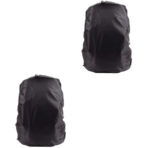 2 unisex ryggsäcksöverdrag Dubbla ryggsäck Regnkläder, lertätt vattentätt cover (svart/meter)