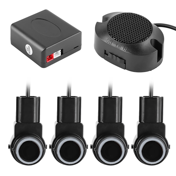 Intelligent parkeringshjälpsystem 4-sensorsond Bil Auto Reverse Radar 65dB Summer Alert Kit