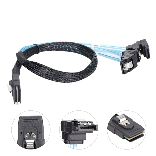 Mini SAS 36PIN-kaapeli Muovi Kestävä 12Gbps Nopea ja vakaa suorituskyky Mini SAS 4 SATA-kaapeli