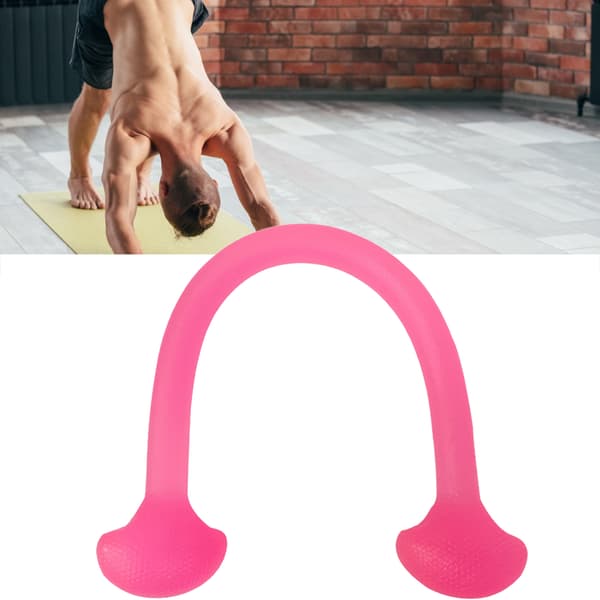 Et ord silikone trækreb elasticitet multifunktionel justerbar 10lbs trækstyrke brystudvider strækrem pink
