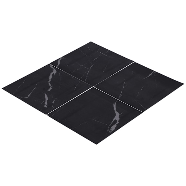 4 kpl Paksu PVC-laatta-tarra Vedenkestävä itseliimautuva lattiatarra keittiöön ja kylpyhuoneeseen (30x30cm DLSF01 musta)