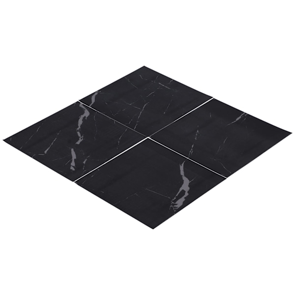 4 stk tykt PVC-fliseklæbemiddel Vandafvisende selvklæbende gulvklæbemiddel til køkkenbad (30x30cm DLSF01 sort)