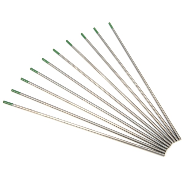 10 stk TIG Wolfram Elektrode WP Grøn Spids Nåle Svejs Tilbehør 2,4 x 150 mm