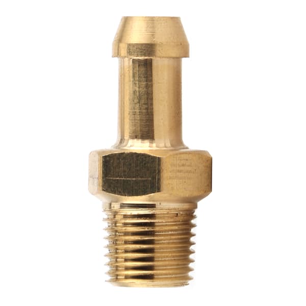 【NX】Turbolader Kompressorhus Messing Boost Nippel Slangefitting 1/8in 27 NPT Guld