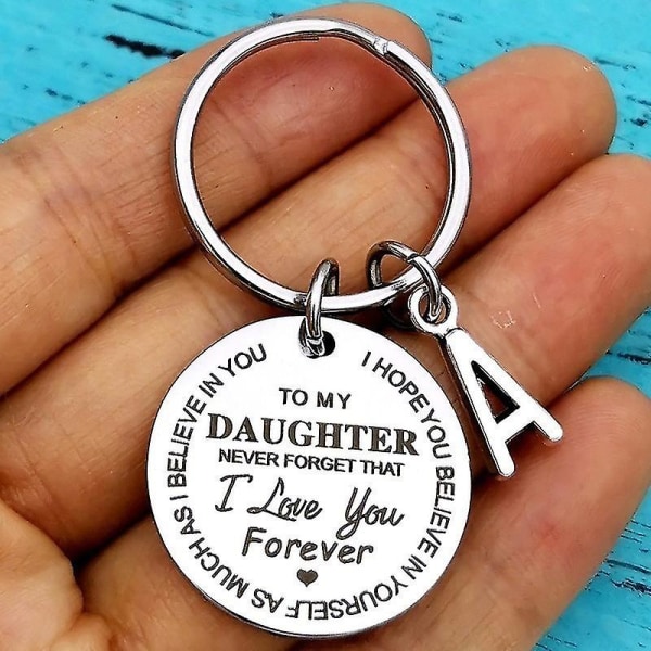 Til min søn/datter Inspirerende gave nøglering Glem aldrig, at jeg elsker dig for evigt Bedste far I To Daughter