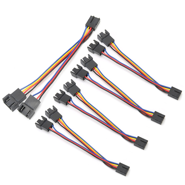 5 kpl Tuuletinjatkokaapeli johto 1-2 4-napainen liitin Splitter Adapter Virransyöttömuunnin