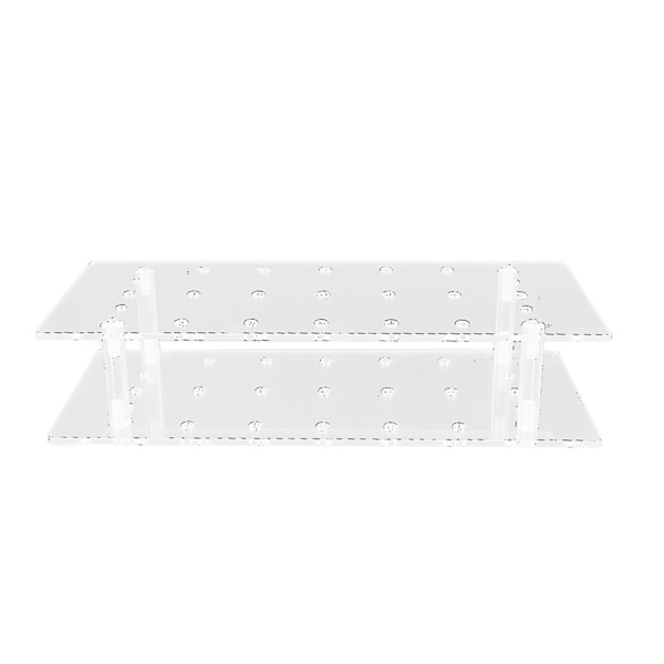 Cake Pop Holder Akryl 21 Hull Gjenbrukbar Transparent 2-lags Cake Pop Stativ Display Holder for Bryllup Baby Shower Bursdag