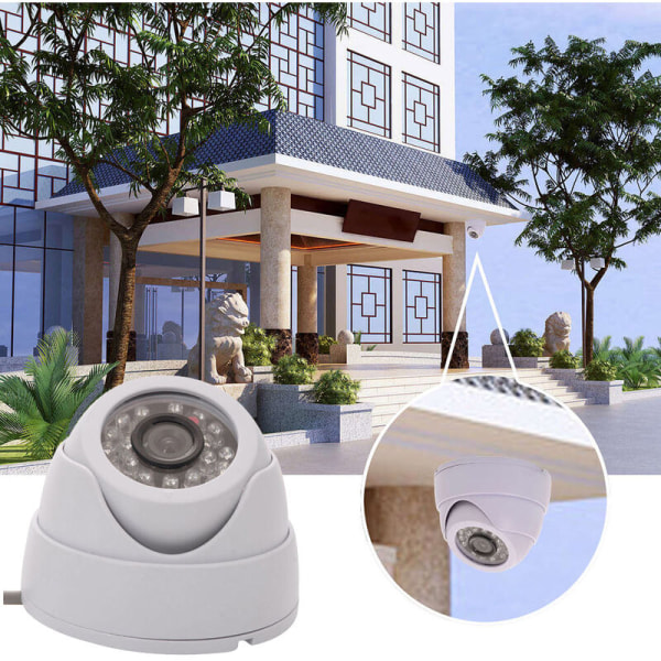 24LED IR AHD-sikkerhetskamera HD-lyd Nattsynskamera 720P 1080P 1.0MP 2.0MP CCTV-overvåkingskamera med IR-kuttet hvit, modell: 72