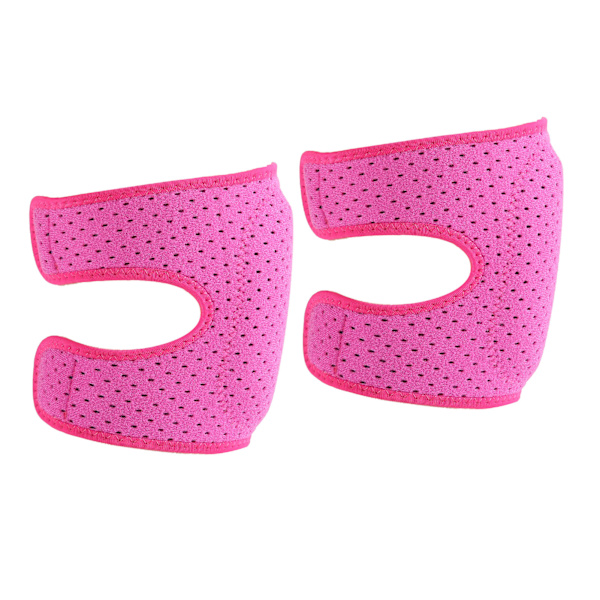 1 par andningsbara knäskydd, halkskydd, sportknäskydd, armbågsbenskydd för barn, Rose Red