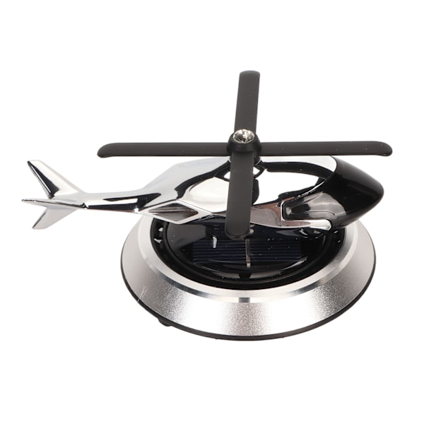 Billuftfräschare med solroterande Avlastning Renar lukter Helikopter Bilparfymdekoration för Office Bar Silver