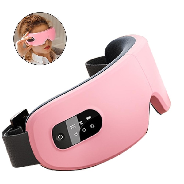 Sömnmask med värme, Bluetooth musik Uppladdningsbar ögonmassageapparat Lindra svullnad i ögonen och förbättra sömnen