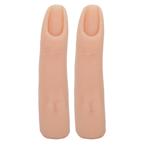 Nail Training Finger Böjbar Flexibel Silikon Practice Finger Modell för tatuering Akupunktur Practice 2st Hudfärg