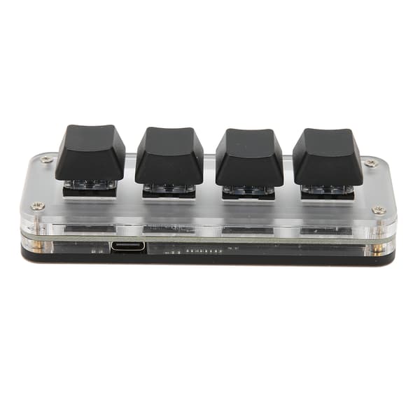 【NX】4 fuldt programmerbare taster Mini Type C kablet enhånds mekanisk tastatur til Windows