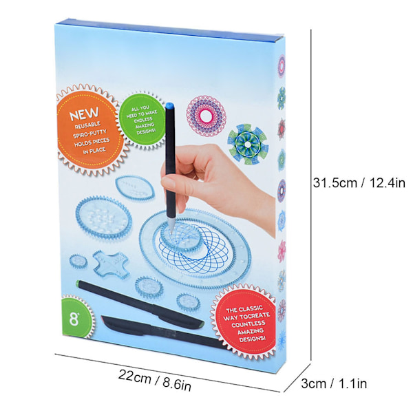 21 st Barn Ritmall Linjal Brevpapper Ritning Bild Linjal Set Toy Curve Linjal