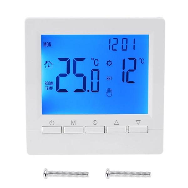 Elektronisk digital termostat med LCD-skærm Væghængt Smart Termostat Gulvvarme Temperaturregulator