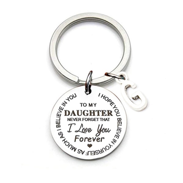 Til min søn/datter Inspirerende gave nøglering Glem aldrig, at jeg elsker dig for evigt Bedste far G To Daughter