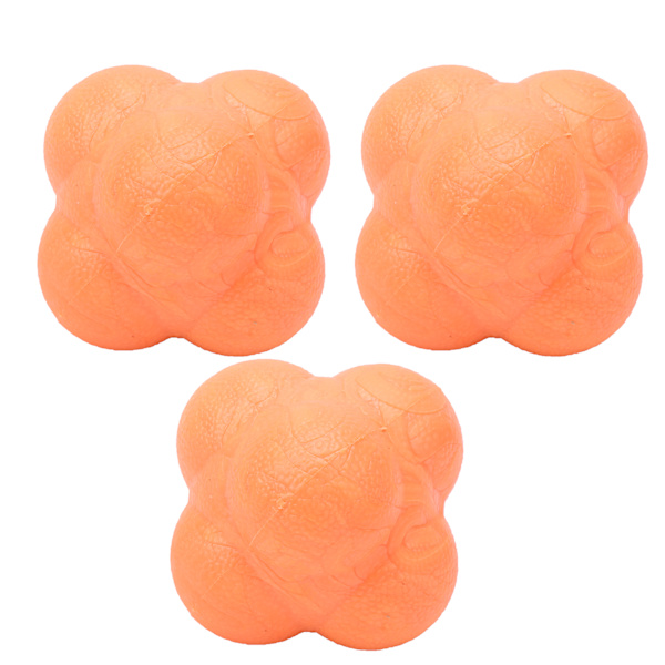 3st Oregelbunden form Reaktionsboll HandÖgonkoordination Träningsboll Agility Trainer L(orange)