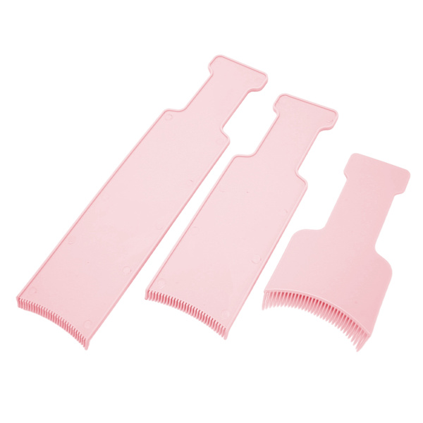 3 st Highlighting Board Frisör Frisörsalong Hårfärgning Sektionering Paddle Set Frisörverktyg för färgning rosa