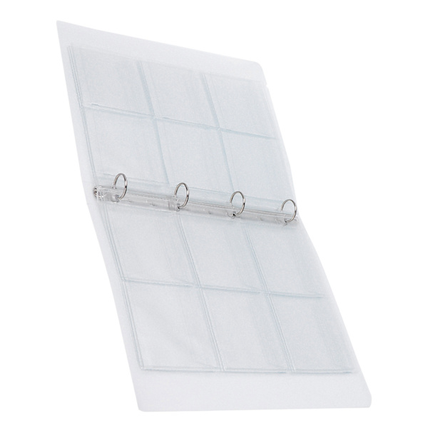 Gennemsigtig mappe Photo Organizer Badge Opbevaringsbog Perforeret ringbindersmappe 6 sider (Shell 6 huller indvendig side)