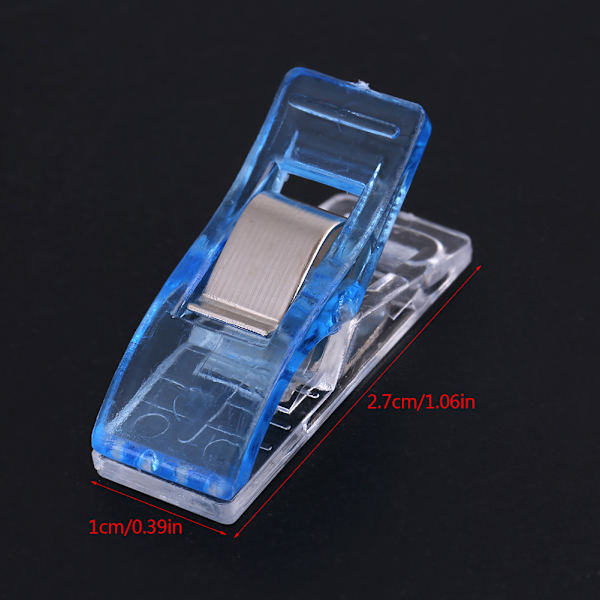 20 stk plastclips for quilting, sy, strikking og håndarbeid (blå)