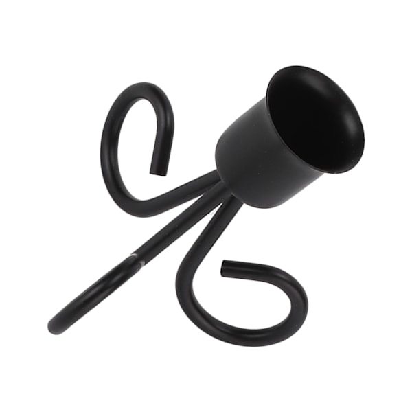 Smidesjärn Ljusstake Nordic Retro Geometric Aromaterapi Ljusstake Stativ HeminredningSvart