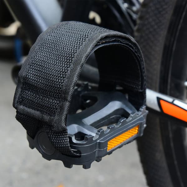 2 par sorte remme til cykelpedaler med fast gear