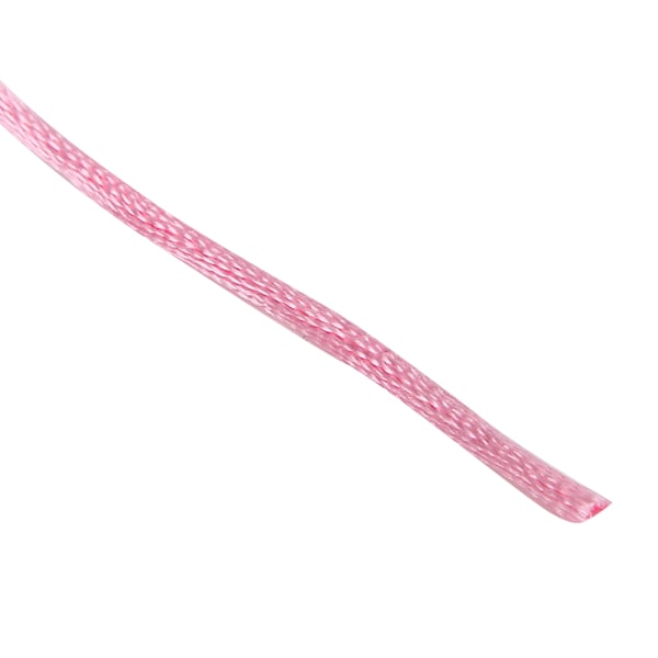 6,5 cm nylon flettet satinsnor til kinesisk knude smykker gør DIY snor håndværk dekoration Rosa