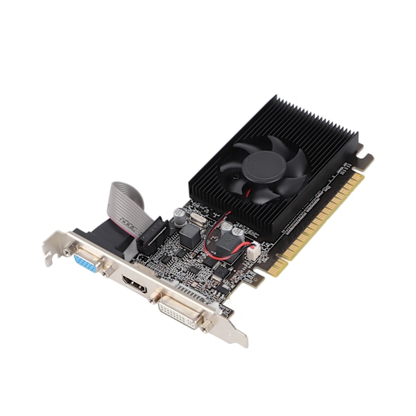 GT610 1GB DDR3 Grafikkort Støtte DVI VGA HD Multimedia Interface 64-bit Spil Grafikkort med Silence Cooling Fan