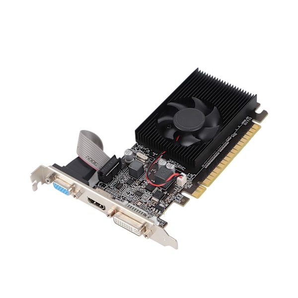 GT610 1GB DDR3 -näytönohjain DVI VGA HD Multimedia Interface 64-bittinen pelikort hiljaisella jäähdytystuulettimella